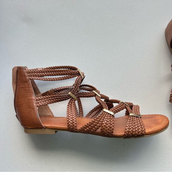 Tan Aldo Strappy Sandals - Picture 2 of 6